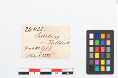 Etikett zu Bronzebrillenfibel (NHMW-PRAE-026422)